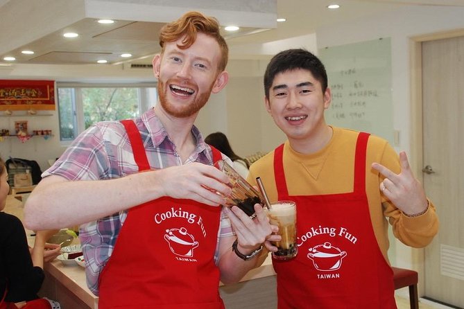 Taiwan Traditional Delicacies Experience, Xiao Long Bao, Chicken vermicelli with mushroom and sesame oil, Tofu strips salad, Bubble milk tea. - The people behind the kitchen