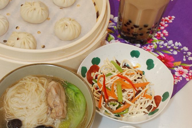 Taiwan Traditional Delicacies Experience, Xiao Long Bao, Chicken vermicelli with mushroom and sesame oil, Tofu strips salad, Bubble milk tea. - Who will enjoy this class most